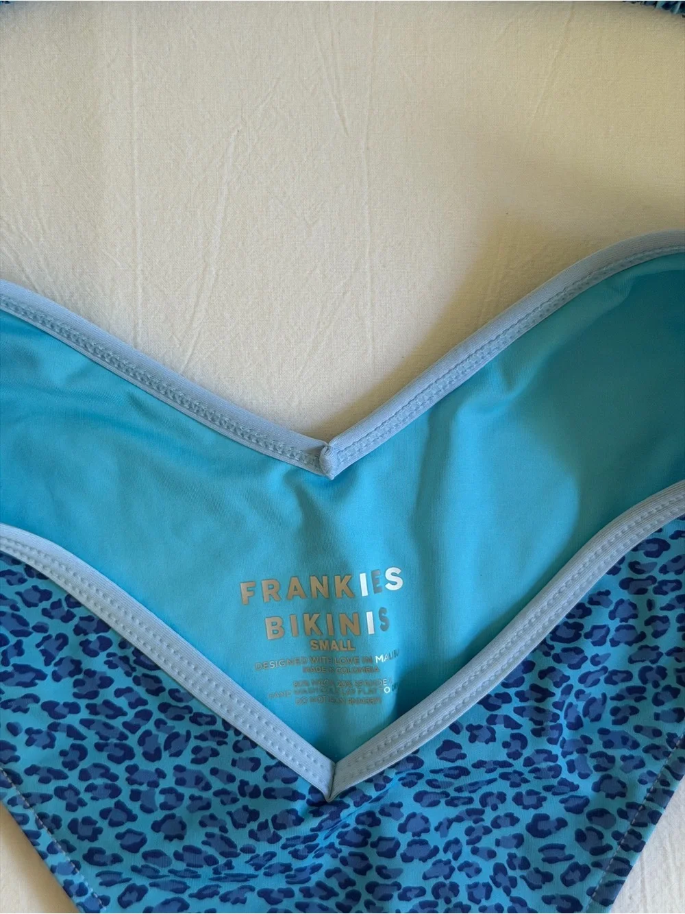 Frankie’s bikinis blue leopard bikini